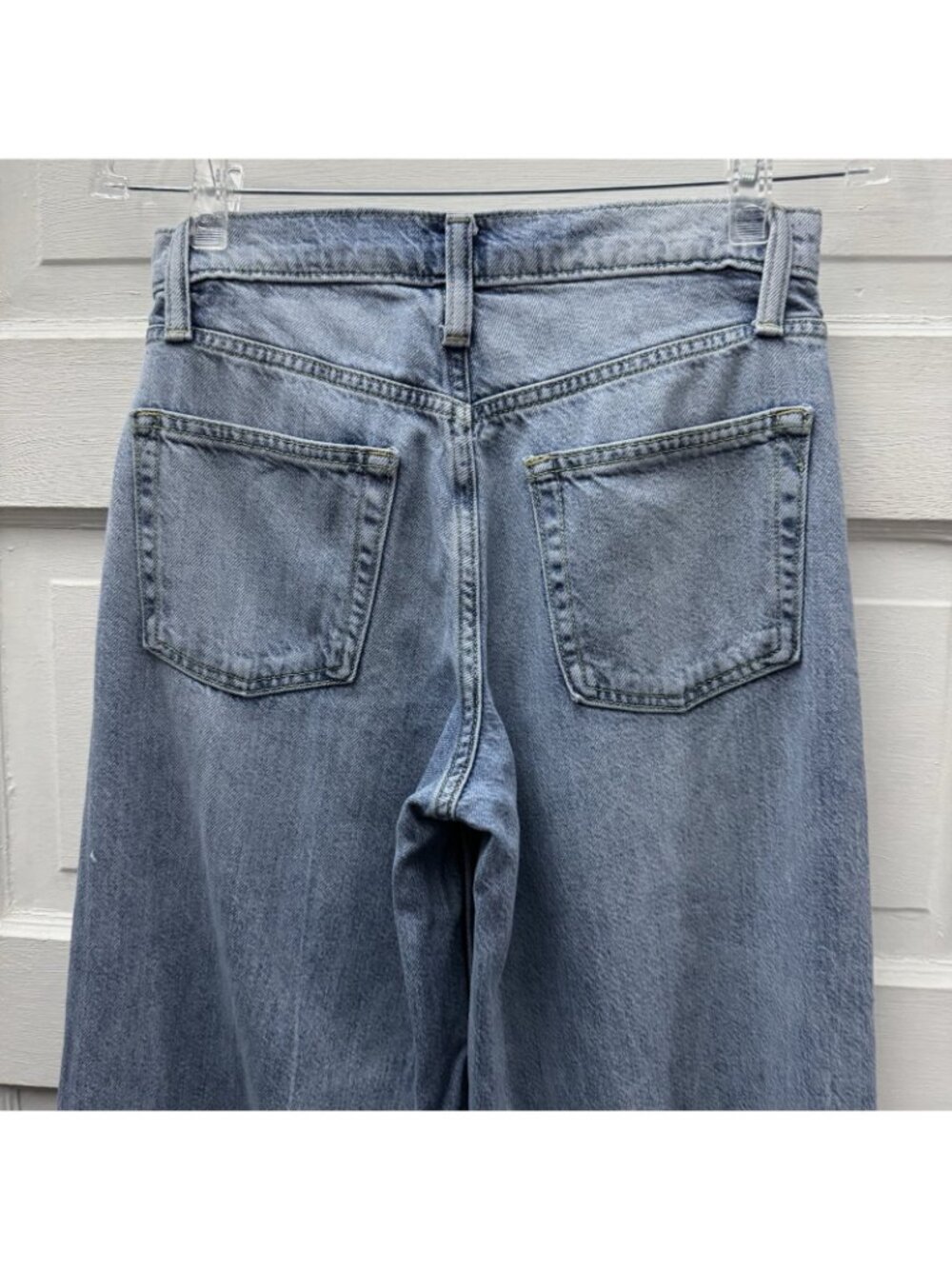 GAP 24 Regular Wide Leg Jeans Womens 28x29 Light Wash High Rise Denim - Picture 6 of 10